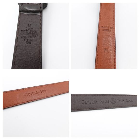 Bundle Lauren Ralph Lauren-Beverly Hills Polo Club Leather Belt Medium Brown - Picture 13 of 16